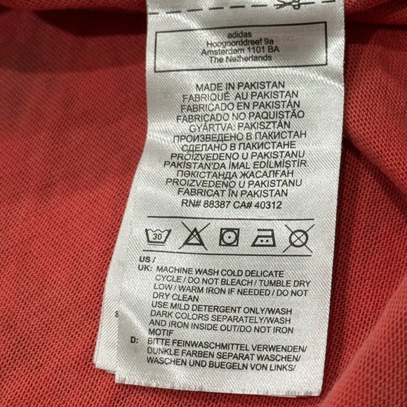 ADIDAS BOXY TEE. SQUARED MIDRIFF CREW NECK TOP. 90’s CHECKED PRINT. GREAT COND. - Picture 9 of 10